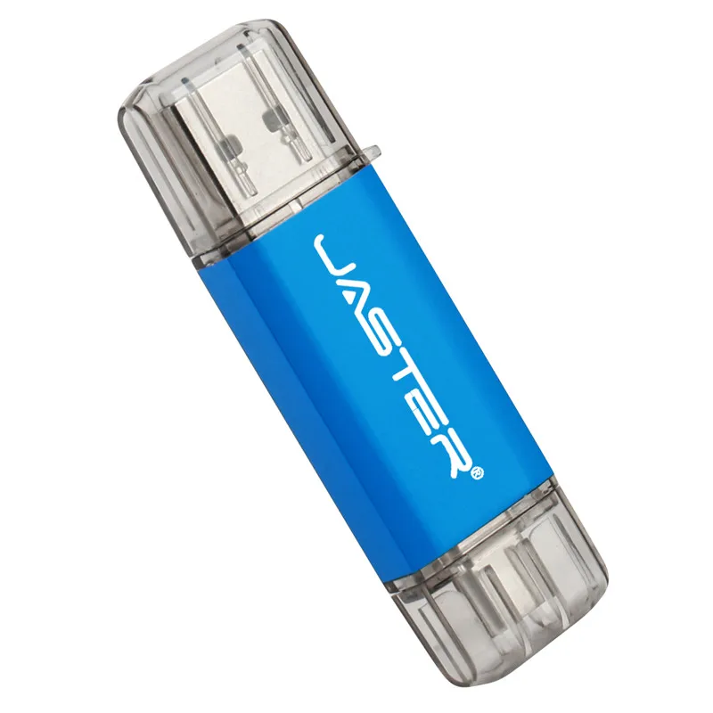 JASTER type C OTG USB флеш-накопитель Usb 3,0 Флешка для type-C Mobile/PC 128 Гб 64 ГБ 32 ГБ 16 ГБ высокоскоростная микро USB флешка - Цвет: Blue