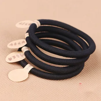 

(100 Pieces/lot) Korean High Quality Black Elastic Hair Bands for Women