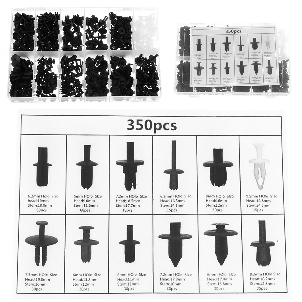 100 шт. 6 Размеры Универсальный Автомобильный Средства Ухода За Кожей пластик Push булавки заклепки отделка крепежных деталей панель Клип ассортимент фиксатор
