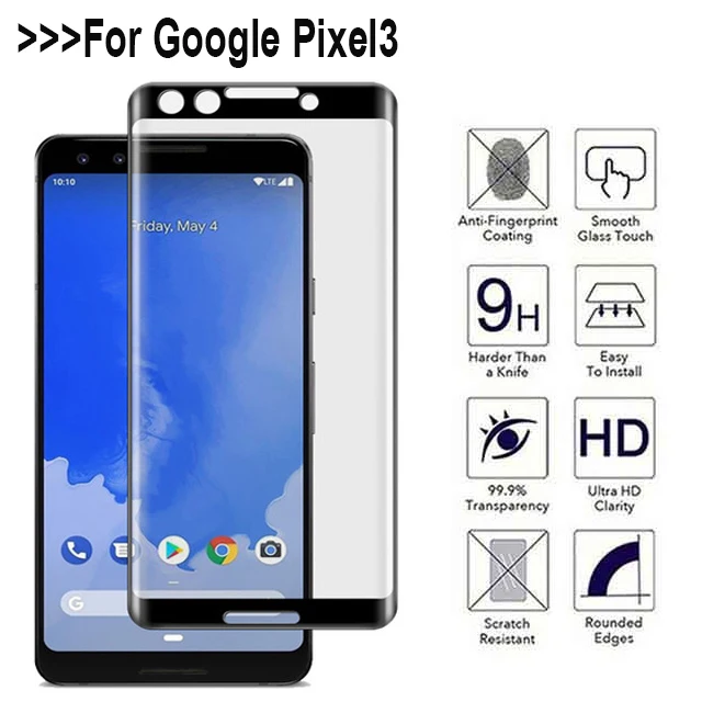 3D 9 H закаленное стекло для Google Pixel3 XL полное покрытие протектор экрана Защитная