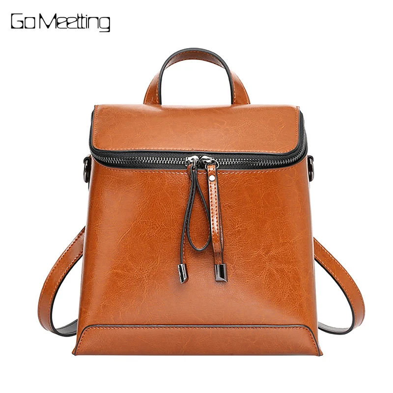

New arrival Genuine Leather WomenBackpacks Korean Style Fashion Rucksacks School Backpack For Girls Mochila Brand Designer Bags