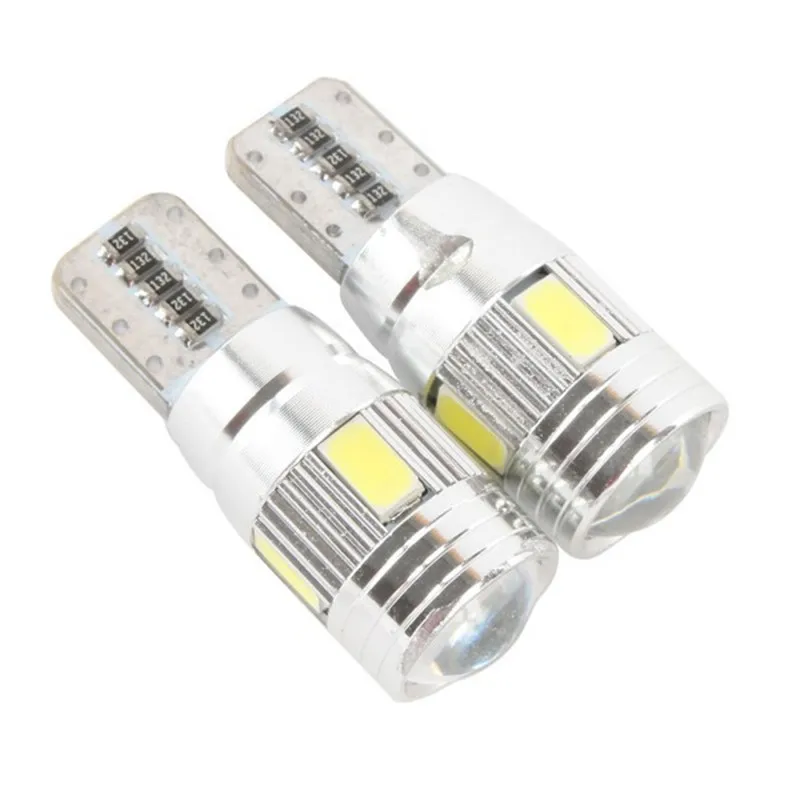 1 пара HID Белый CANBUS T10 W5W 5630 6-SMD Авто светодио дный свет лампы DC12V