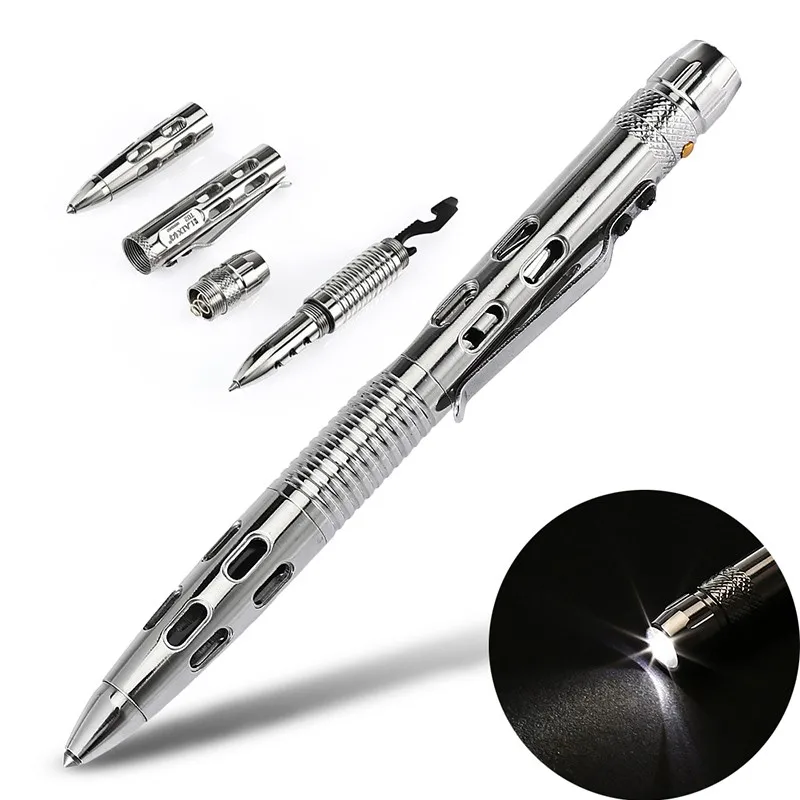Stainless Steel Tactical Pen Self Defense Weapon Military & Police Grade Survival Tools Gift