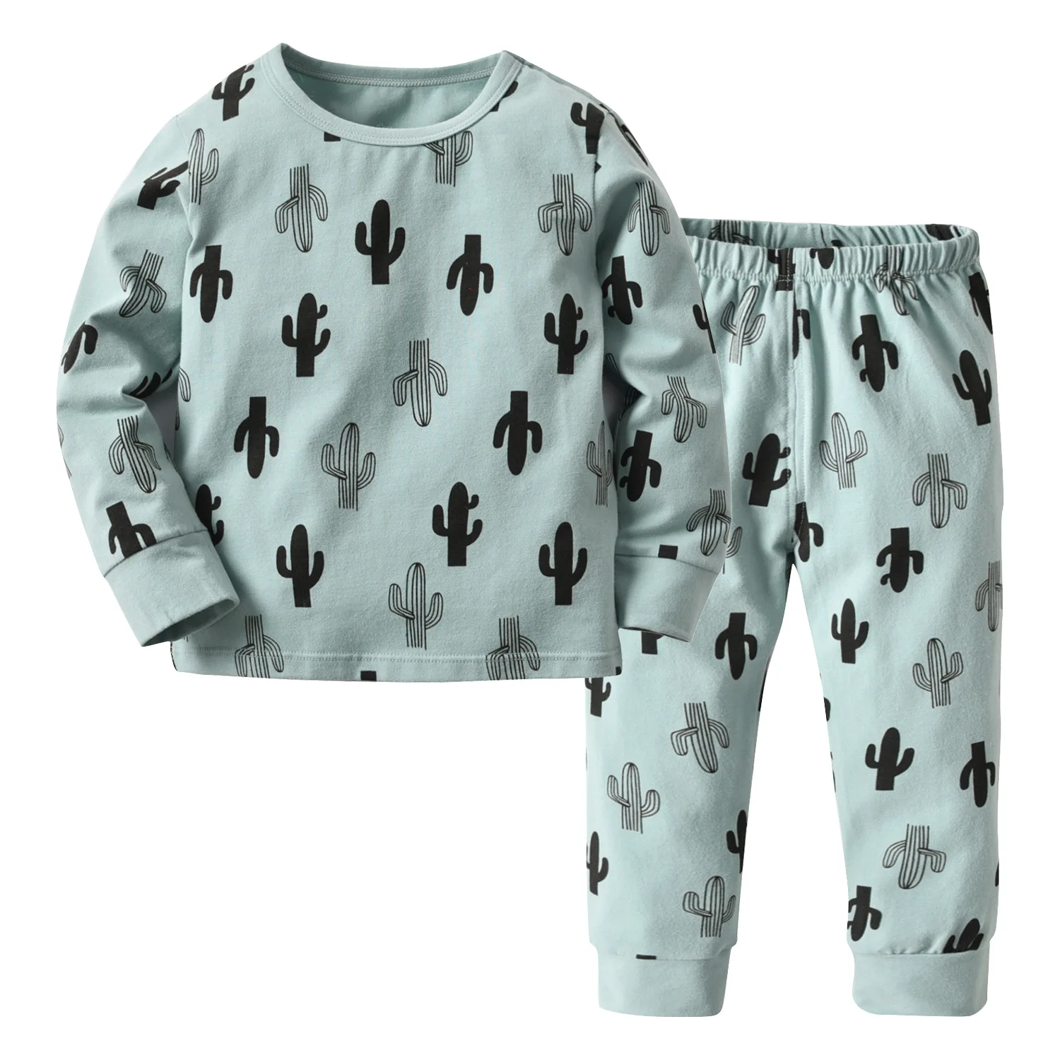 Oklady/Детские пижамные комплекты с героями мультфильмов хлопковый костюм для сна для мальчиков теплые детские пижамы для девочек топы с длинными рукавами+ штаны детская одежда из 2 предметов