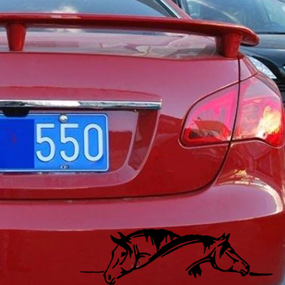 Dewtreetali креативная графическая Автомобильная наклейка и наклейка с изображением двух лошадей, смешное животное, автомобильный Стайлинг, черный/белый цвет, супер предложение, высокое качество