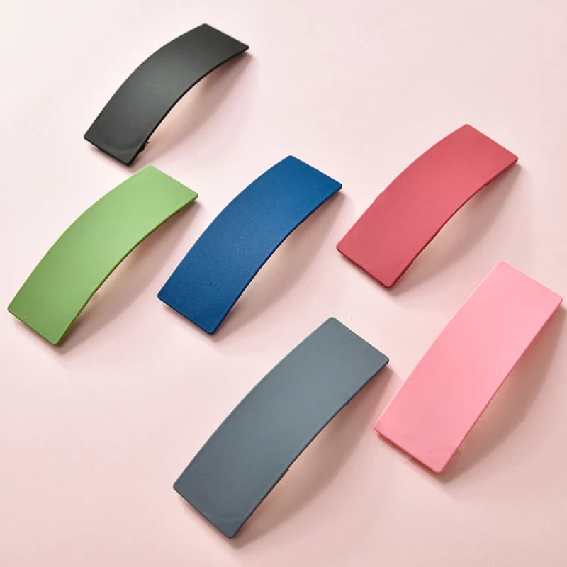 

2PC Korean fashion rectangular hair clips variety of sweet personality girl hair accessories children high quality Accessories