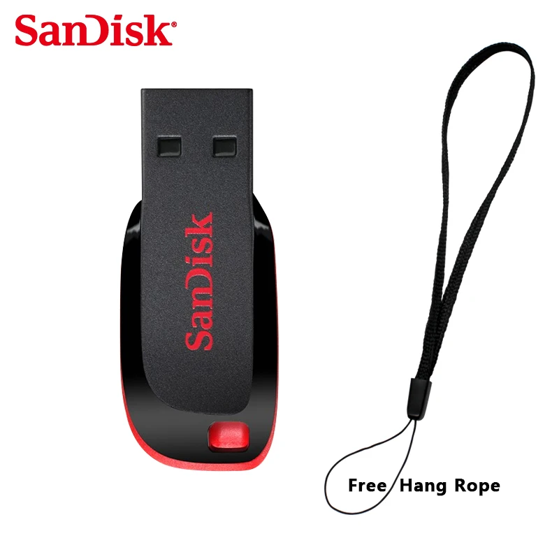 Pаспродажа 100% Оригинал SanDisk Cruzer Лезвия CZ50 font b USB b font Flash Drive 128 ГБ 64 ГБ 32 Г 16 ГБ 8 ГБ Pen Drives font b USB b font 2.0 Поддержка официальная проверки