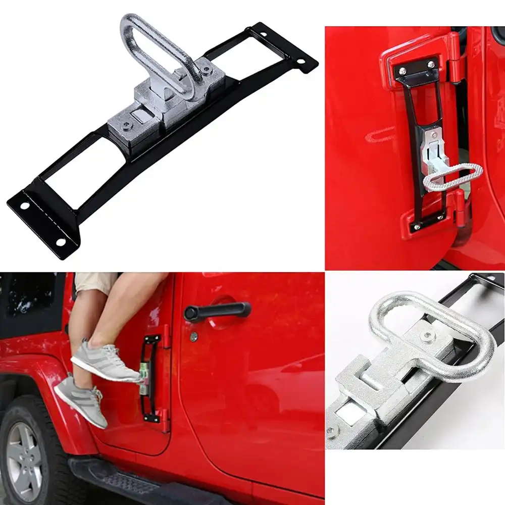 Metal Folding Door Hinges Foot Peg Rest Pedal For Jeep Wrangler Jk Unlimited Car Accessories Jk Wrangler 2007 2018 Aliexpress