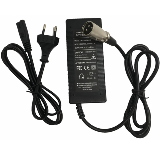 US $12.45 24v 2a electric scooter ebike charger loader charger golf cart wheelchair charger lead acid battery