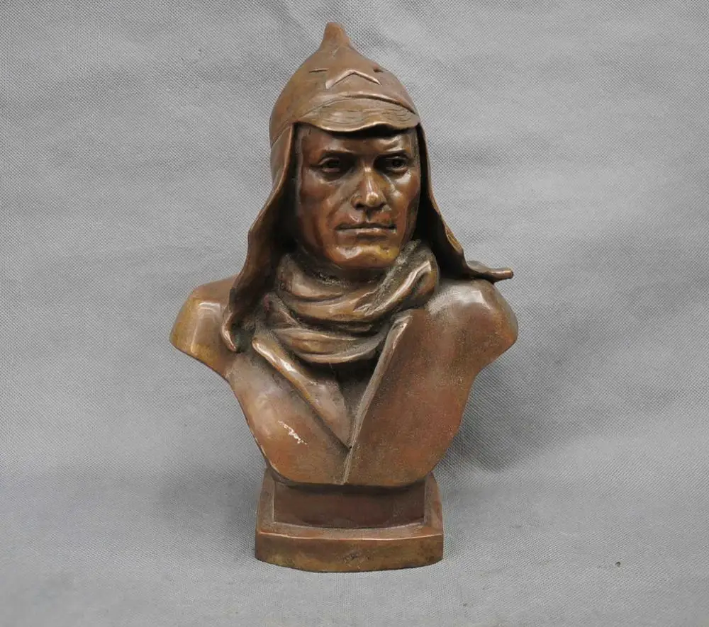 

SS 12" China Copper Bronze Soviet Union Red Army Pavel Korchagin Statue