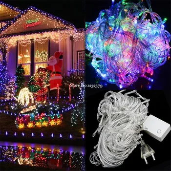 

30M 300 LED AC220V Fairy String Lights Christmas Wedding Party Decorations luminarias lamps Garland Lighting Luces EU/AU/UK