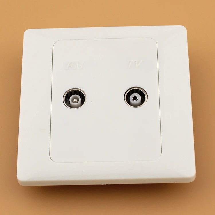 1PCS Cable TV TV+FM cable socket socket panel double shielded cable TV