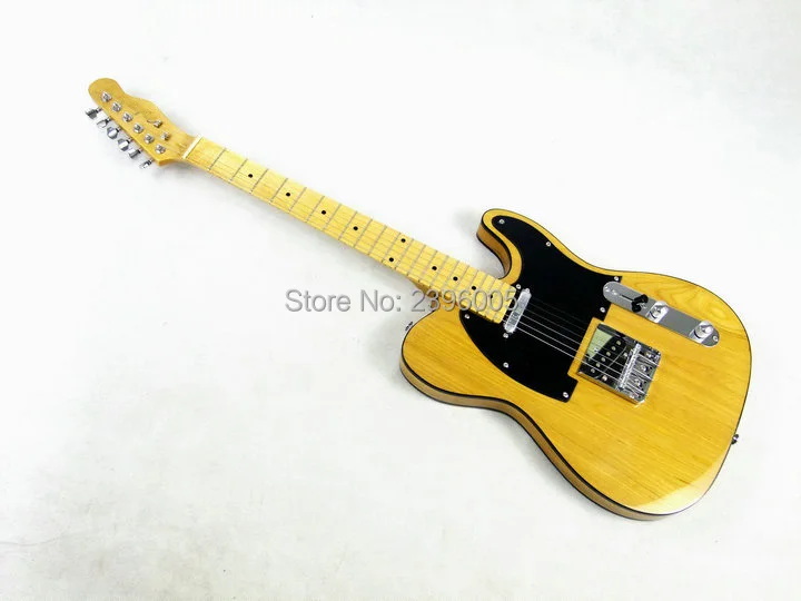 Chinese electric guitar Elm body Fen nature color tele guitar maple neck high quality TL guitar Shipping Free Factory Direct