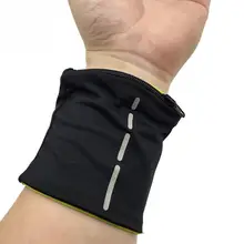 Бумажник, крепящийся на запястье ремень сумки молния Бег Путешествия Тренажерный зал Велоспорт безопасный Спорт Мода