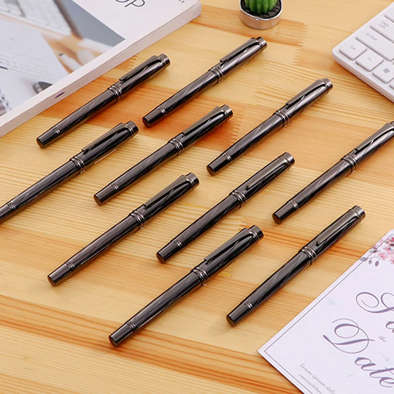 

1pcs high quality luxury ballpoint pen gray stereo line business office 0.5mm nib ball ball pen new