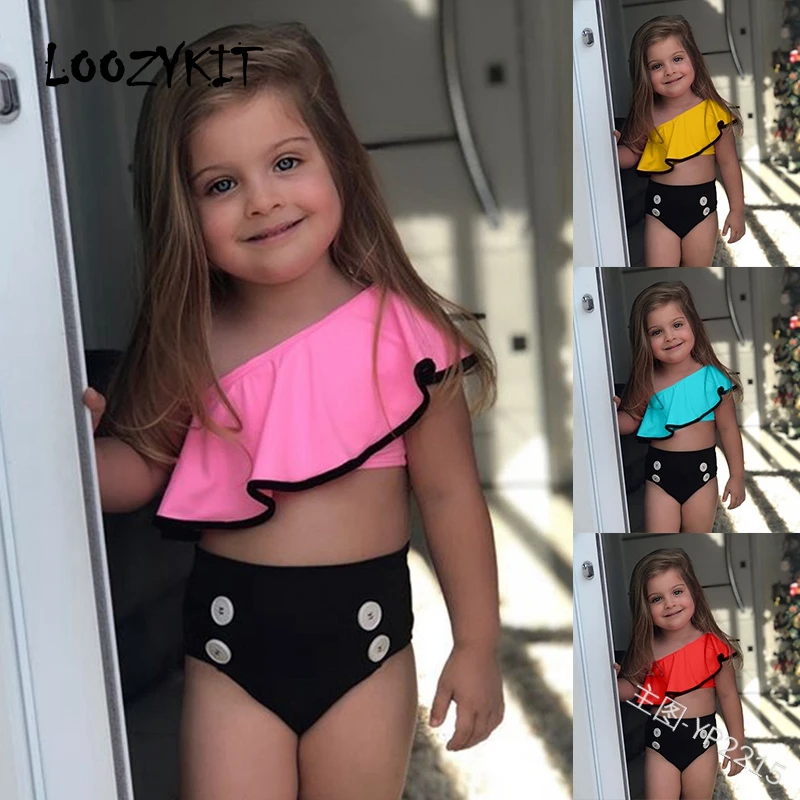 Летняя модная одежда для купания для маленьких девочек г. Летний детский купальный костюм из двух предметов, платье для плавания для водных видов спорта пляжное купальное платье