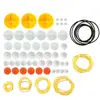 2mm Hole Plastic Belt Pulley Gears Combination Modulus Package Rubber Belts Band Plastic Model Accessories for DIY Robots Cars 1