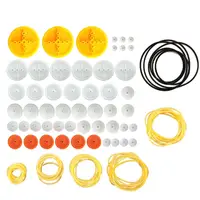 2mm Hole Plastic Belt Pulley Gears Combination Modulus Package Rubber Belts Band Plastic Model Accessories for DIY Robots Cars 1