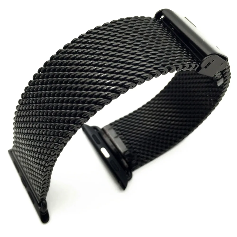 

Black Milanese Loop Stainless Steel Band Watch Strap Band for Apple Watch 42mm 38mm