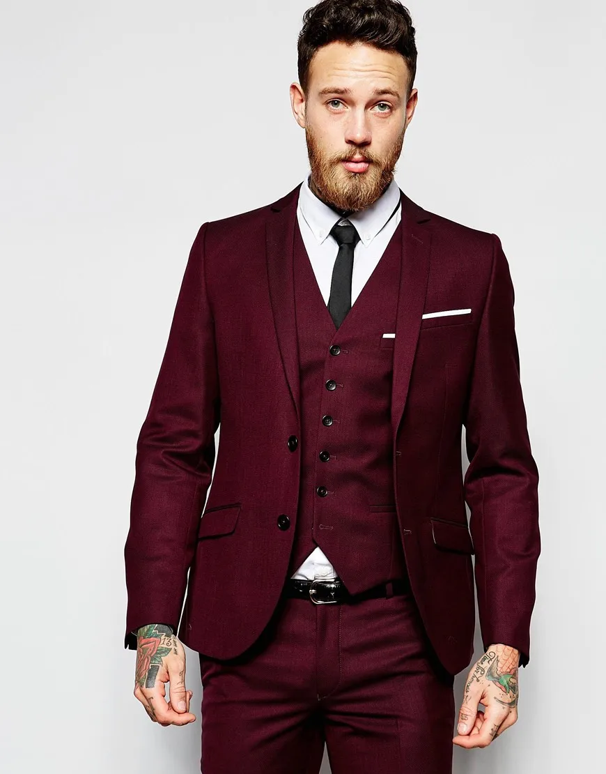 red dress coat men