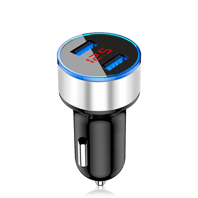 3.1A 5V Dual USB Car Charger For iPhone XR 11 Pro Max With LED Display Universal Phone Car-Charger For Samsung S20 Plus Tablets iphone fast car charger