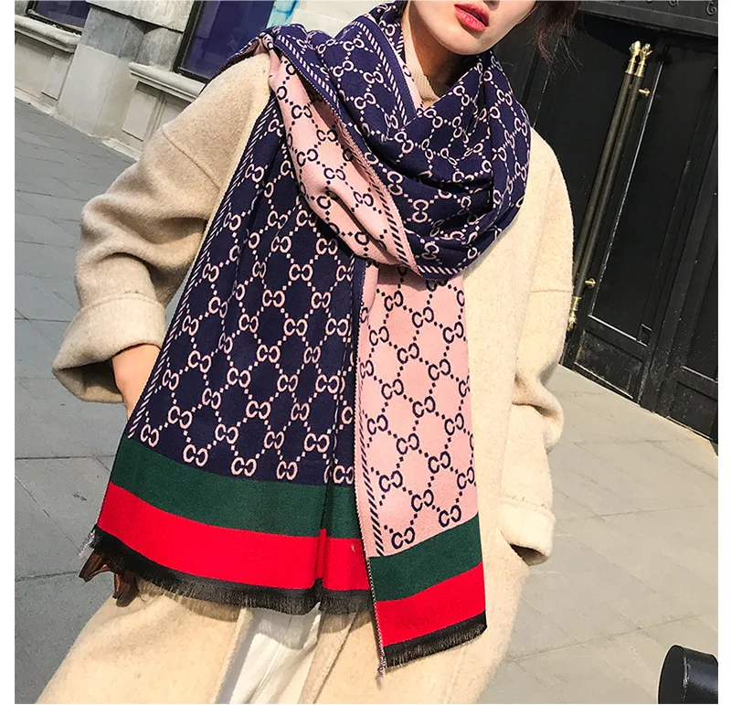 Winter Scarf Women Brand Design Fashion Print Scarves Soft Thick...