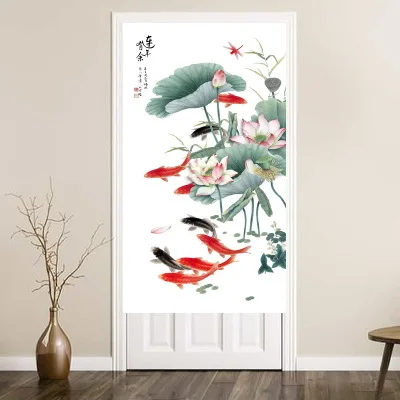 

Noren Koi Fish Japanese Curtain Noren Japanese Curtain Doorway