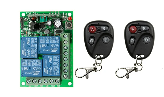4 канала DC 12V 24V CH 4CH RF Wireless переключатель системы дистанционного управления 315 MHz 433