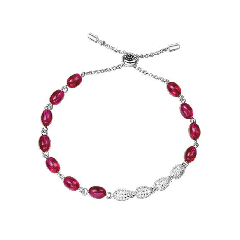 

[MeiBaPJ] New Fashion 925 Sterling Silver AAA Zircon Green Red Blue 3 Colors Stone Bracelets For Women Fine Bangles Jewelry