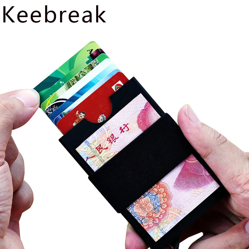 KEEBREAK RFID мужской кошелек держатель для карт волшебный тонкий маленький мини умный