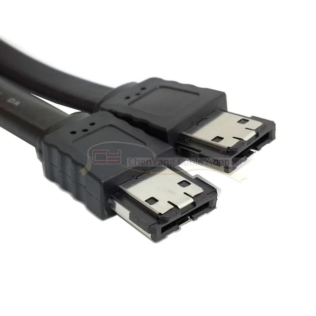 Cable de disco duro externo 3Gbps, negro, eSATA a eSATA, 7 pines, 3 pies, 6 pies, 1m, 2m, 100cm, 200cm Cable de disco duro externo 3Gbps, negro, eSATA a eSATA, 7 pines, 3 pies, 6 pies, 1m, 2m, 100cm, 200cm