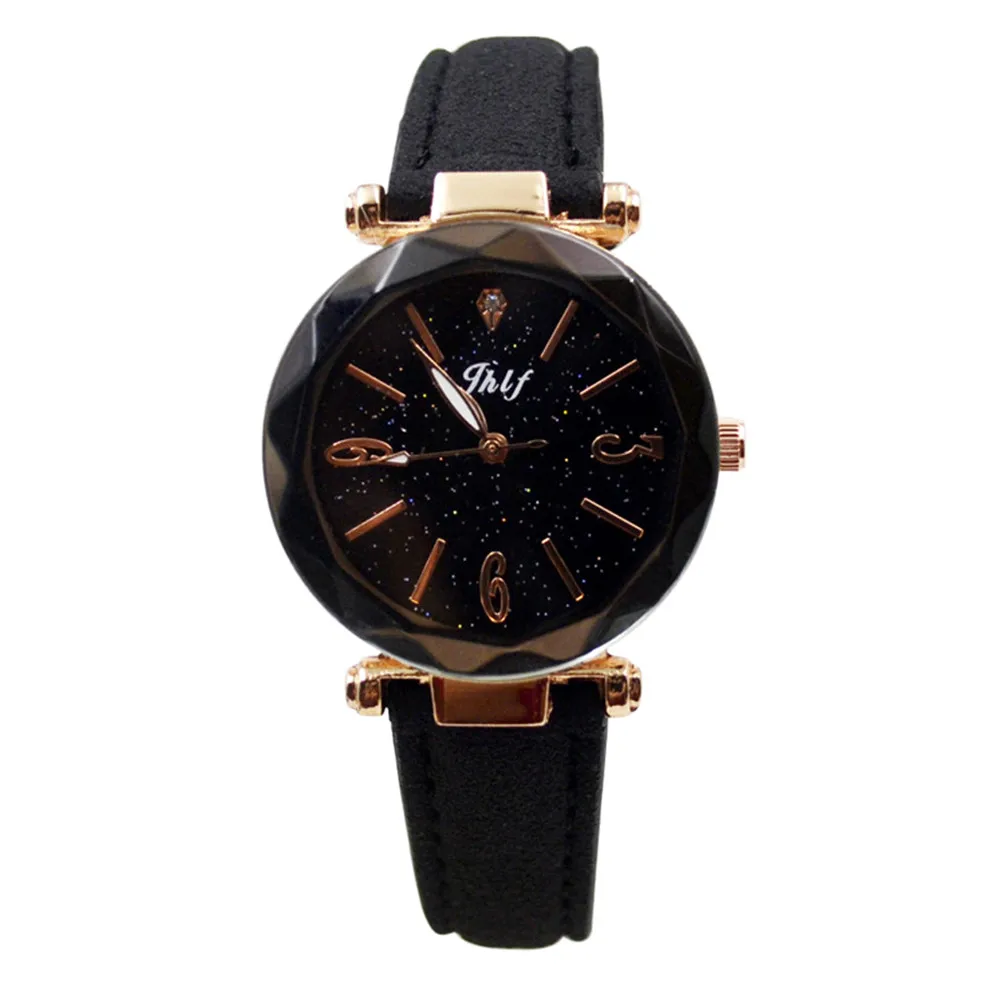 Fashion Women Leather Casual Watch Luxury Analog Quartz Starry Sky Wristwatch Fashion Women Leather Casual Watch Luxury Analog Quartz Starry Sky Wristwatch