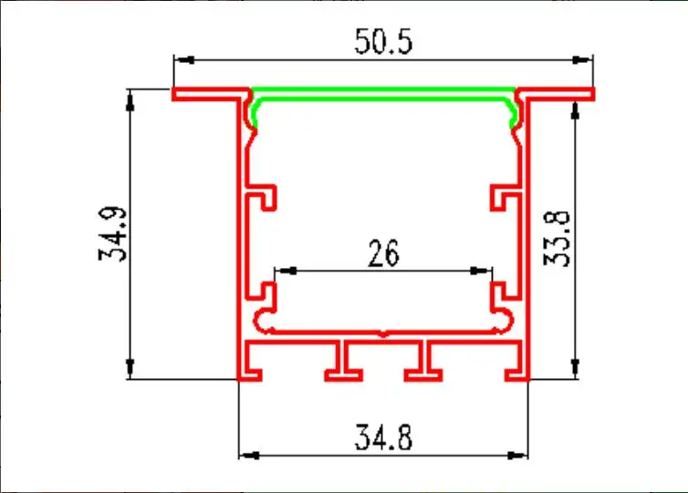 US $410.00 Free Shipping Max 26mm inner wide LED Aluminium Extrusion Recessed LED Aluminum Channel With Wings