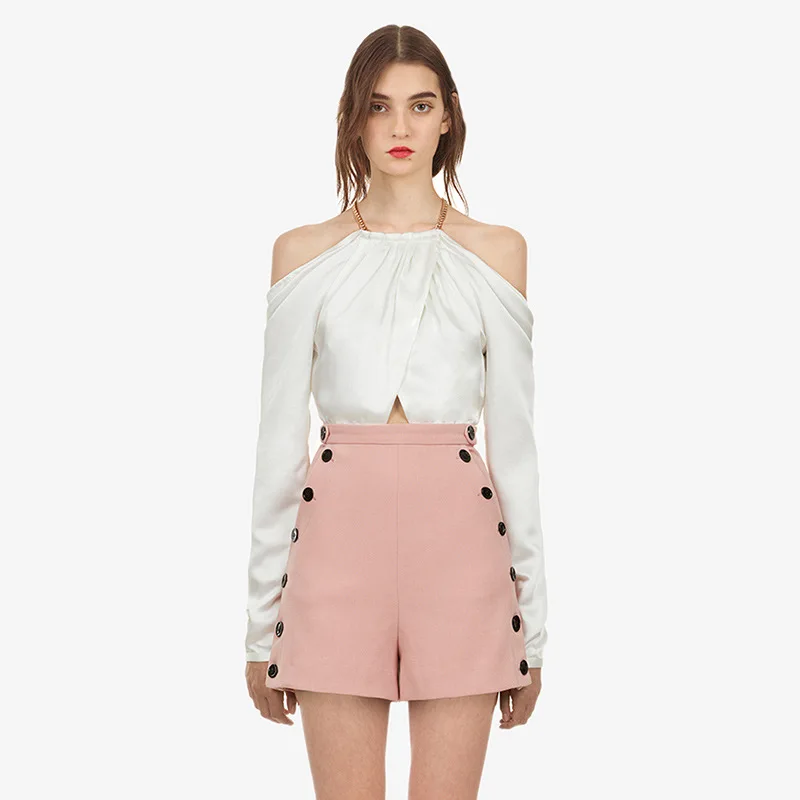 Buy 2018 Autumn Sexy Off the Shoulder White Blouse