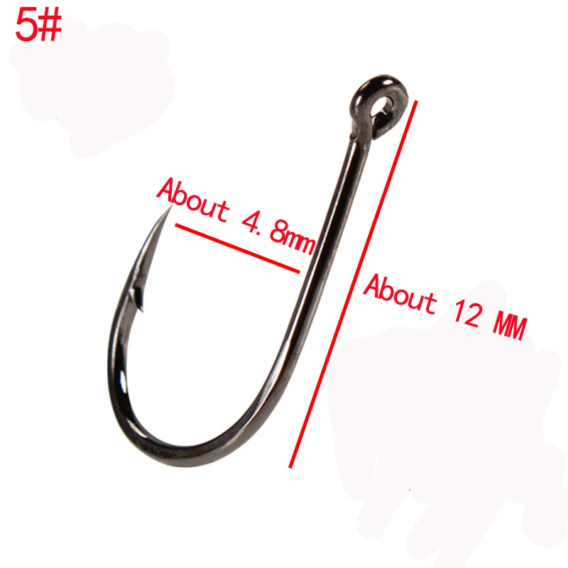 100Pcs High Carbon Steel Fishing Hooks Set in Fly Fishhooks Jig Barbed With Hole For Fishing Accessories Pesca 3# -12# 100Pcs High Carbon Steel Fishing Hooks Set in Fly Fishhooks Jig Barbed With Hole For Fishing Accessories Pesca 3# -12#
