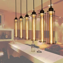 Pendant Light Vintage Industrial Estilo Único flauta Cabeça Luzes Restaurante Sala de Jantar Lâmpadas Loft Coffee Bar Iluminação Da Cozinha