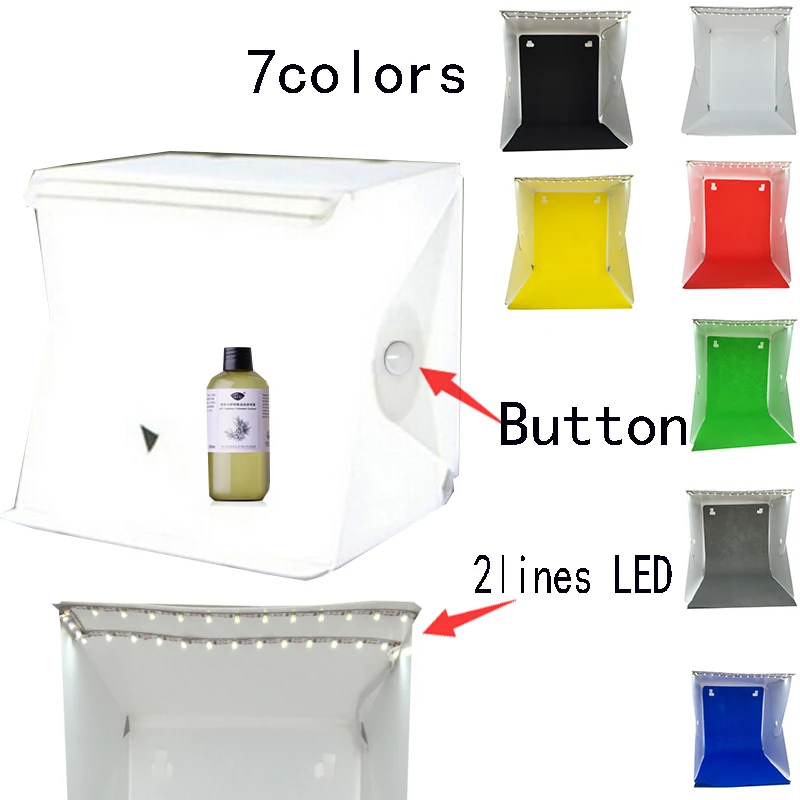 

Mini Lightbox Studio Photo Photography Tent Kit LED Light with Black White Backgrond USB LED light