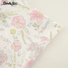 Booksew Новое поступление домашний текстиль DIY лоскутное постельное белье одежда Детский стеганый Tecido с цветочным принтом хлопок саржа ткань
