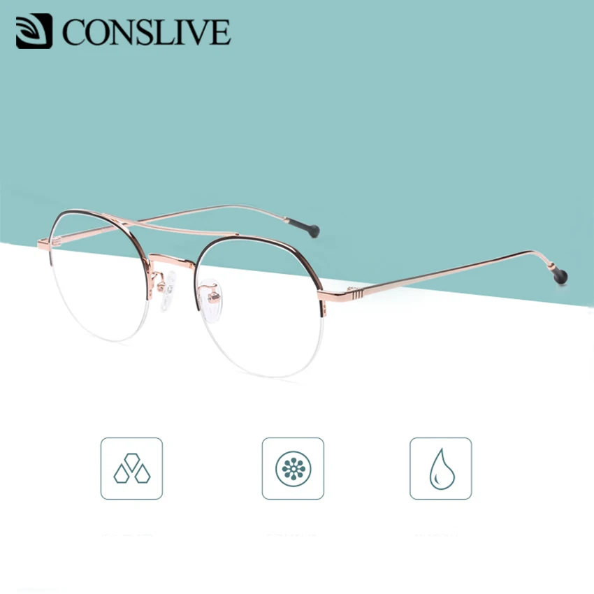 

Retro Optical Glasses Frames for Women Men Double Bridge Nearsighted Glasses Spectacles Myopia Correction Lens Frame 30017