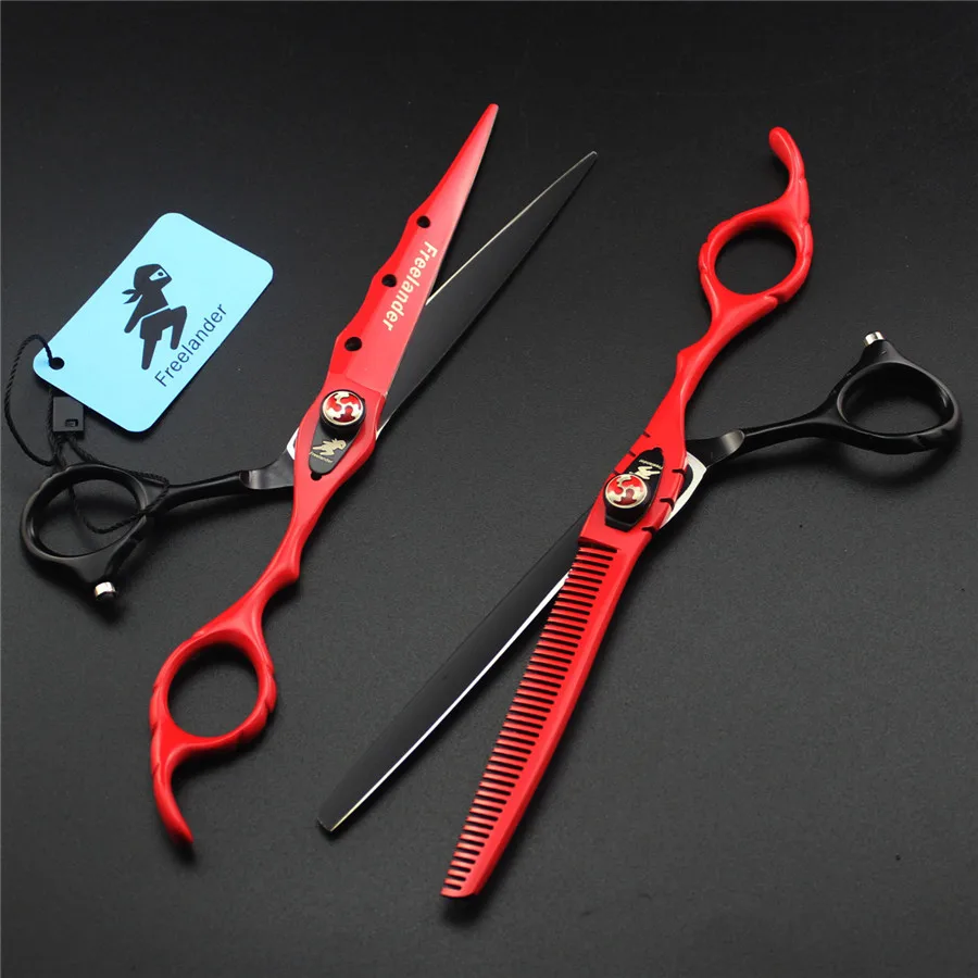 

2019 New 7.0 inch Professional Pet Scissors Pet Dog Grooming Scissors Cutting Thinning Cat Dog Hair Cutting Shears