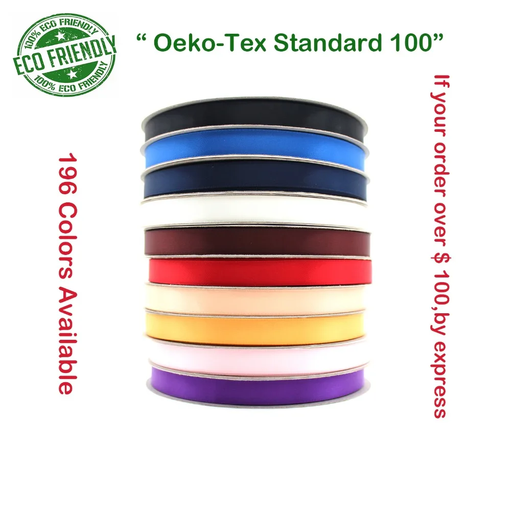 

Double Faced Satin Ribbon White Black Red Wine 6 9 16 22 25 MM 3/8 inch 5/8" 1" Inch For DIY Wedding Hairbow