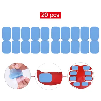 

20Pcs Replacement Gel Pads for EMS AB Trainer Butt Toner Muscle Hip Trainer Massage Slimming Waist Loser Belt ABS Stimulator PJ