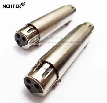 

NCHTEK Microphone XLR 3Pin Female to Female Coupler MIC Plug Connector Adapter/Free Shipping/12PCS