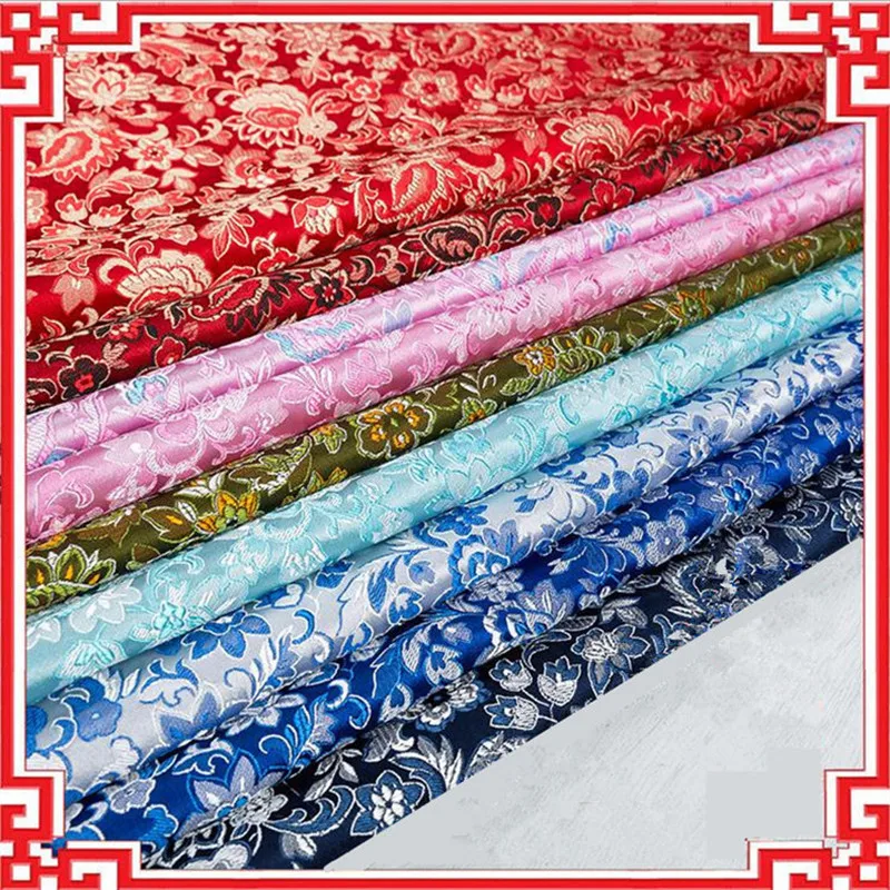 

CF37 1 Yard Chinese Traditional Silk Brocade Fabric Cheongsam Clothing Costumes Clothing DIY Fabric For Sewing Coushion Cover