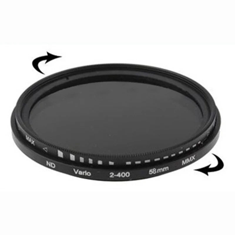 58mm Nd Filter Fader Neutral Density Adjustable Nd2 To Nd400 Variable