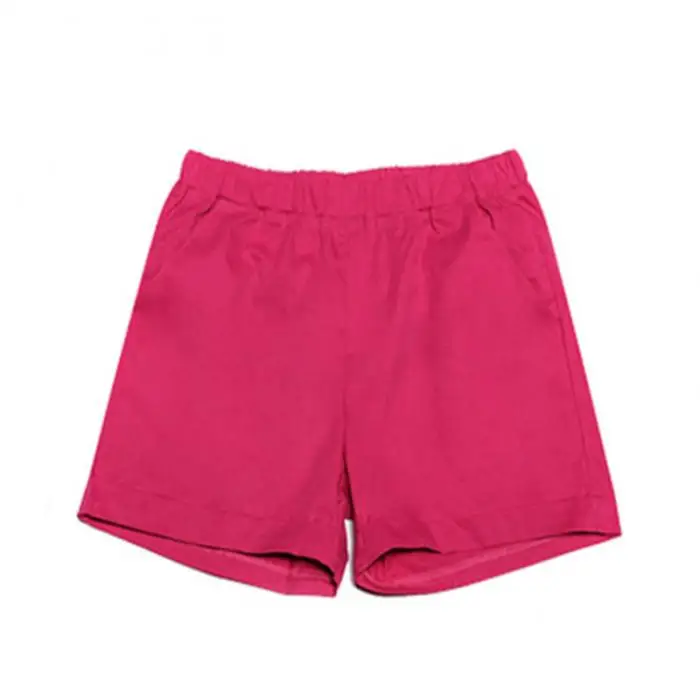 Летние женские хлопковые шорты, повседневные шорты с эластичной резинкой на талии, яркие однотонные короткие штаны, AIC88
