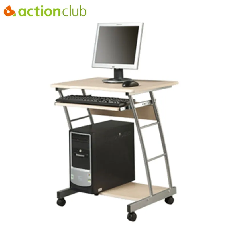 Best Price Actionclub Mobile Notebook Desktop Computer Desk Folded Adjustable Students Learning Table Simple Computer Desk With Wheel