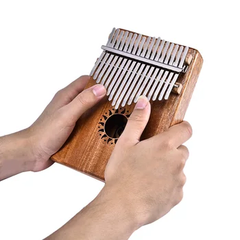 

HLBY 17 Key Kalimba Thumb Piano Solid Finger Piano Mahogany Body DKL-17