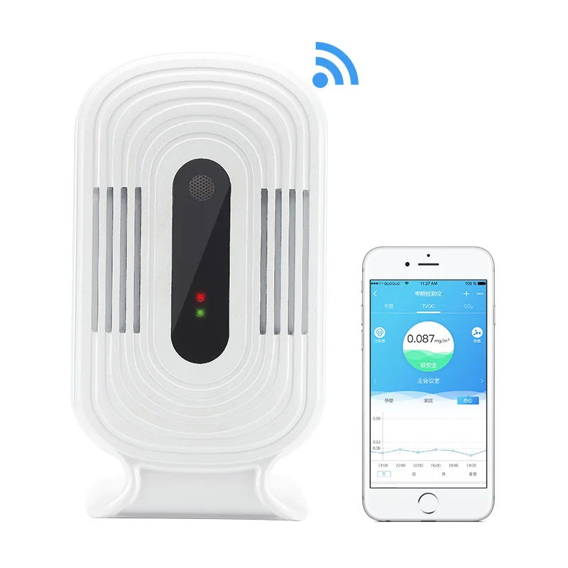 

Intelligent WIFI Home Smog Meter CO2 HCHO TVOC Air Quality Analysis Tester Detector Sensor Temperature Humidity Monitor JQ-200