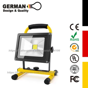 

30W LED Work Light (200W Equivalent), Waterproof Flood Lights, Stand Industrial Working Light for Workshop, Construction Site